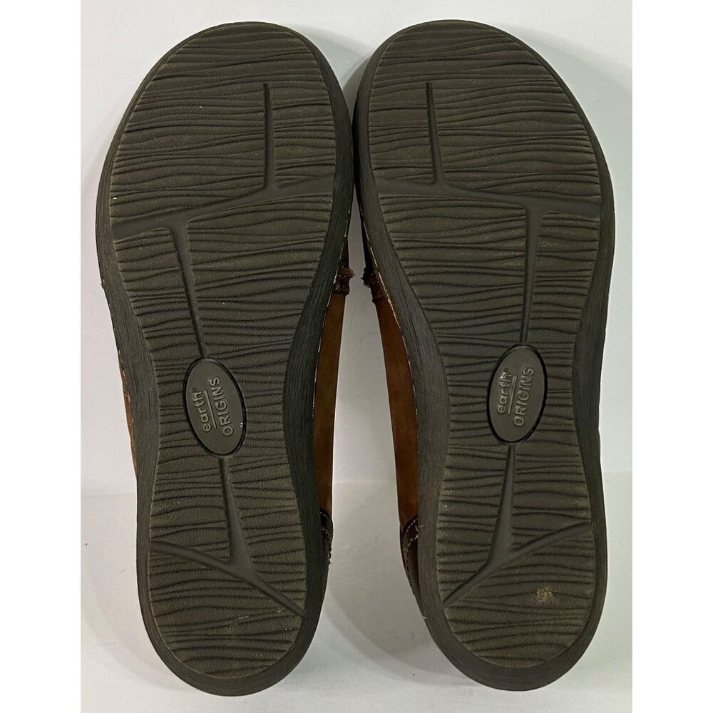 Earth Origins Men's Brown Leather Slip-On Casual Comfortable Shoes Size 11W - Picture 6 of 9